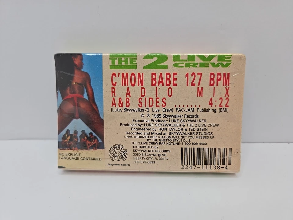 C'mon Babe by The 2 Live Crew (Cassette, 1989) Hip Hop - Brand New Sealed - Image 2 of 4