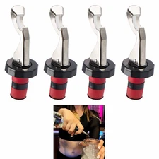 4 X Liquor Spirit Wine Bottle Stopper Plastic Oil Vinegar Keep Longer Closed