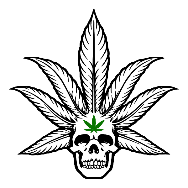 420 Weed Skull Vinyl Decal Sticker for Cannabis Lovers