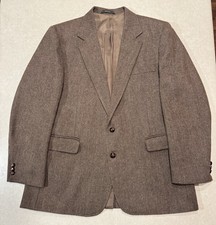 Vintage Haggar Brown Tweed 44R Wool Sport Jacket Coat