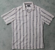 Vintage Triumph of California Shirt Men's Sz M Short Sleeve Geometric Stripe