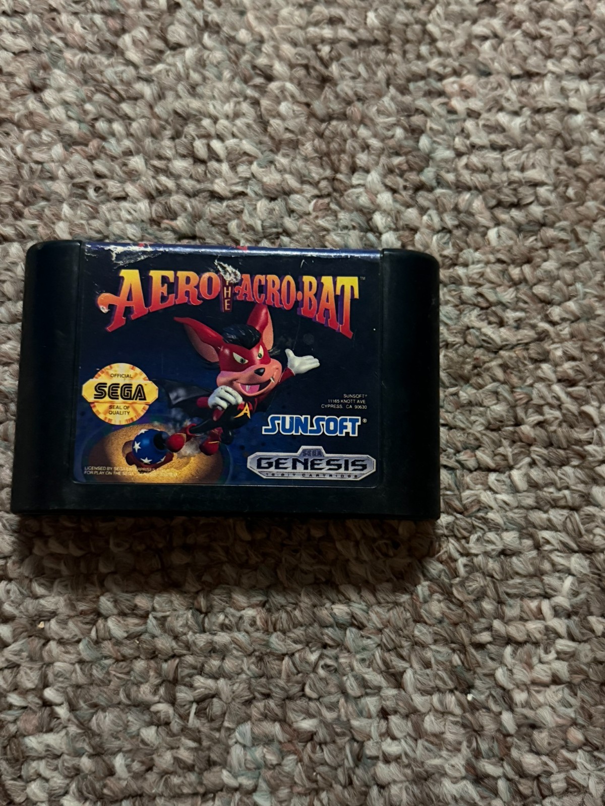 Aero the Acrobat (Sega Genesis, 1993) Cart Only Tested