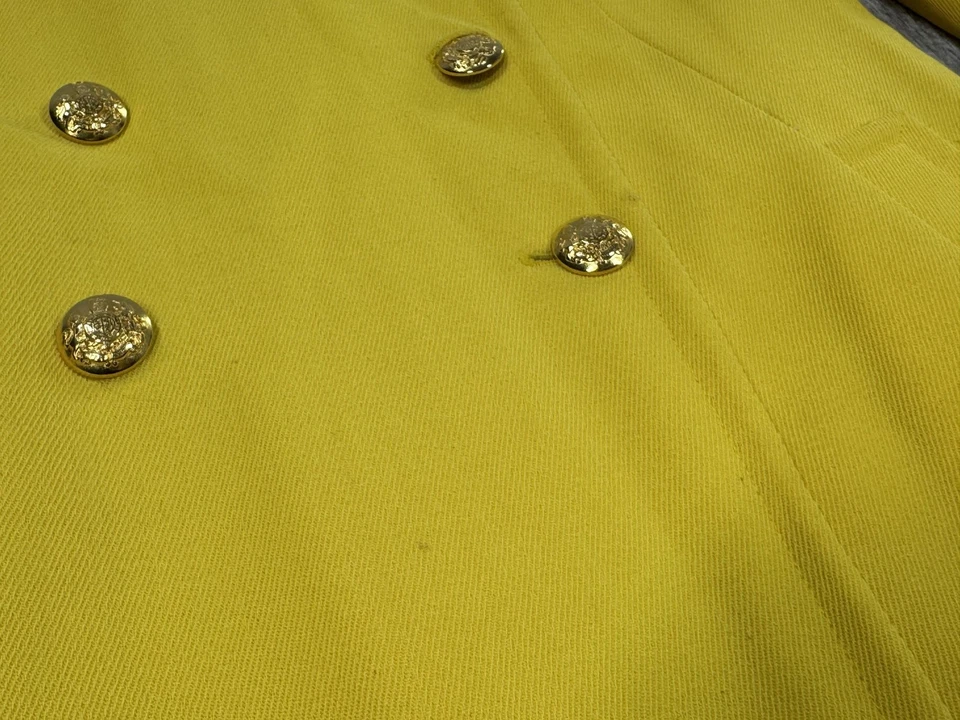 Chaqueta Lauren Ralph Lauren para mujer 4 amarilla lana peinada doble botonadura Blawer Foto 4 de 4