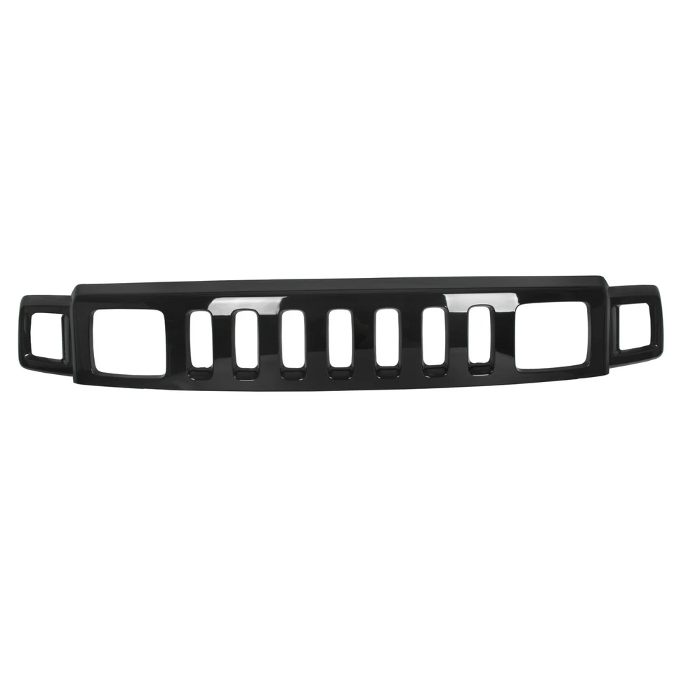 For Hummer H3 H3T 2006-10 Glossy Black Front Upper Grille Assembly Factory Style - Image 2 of 4