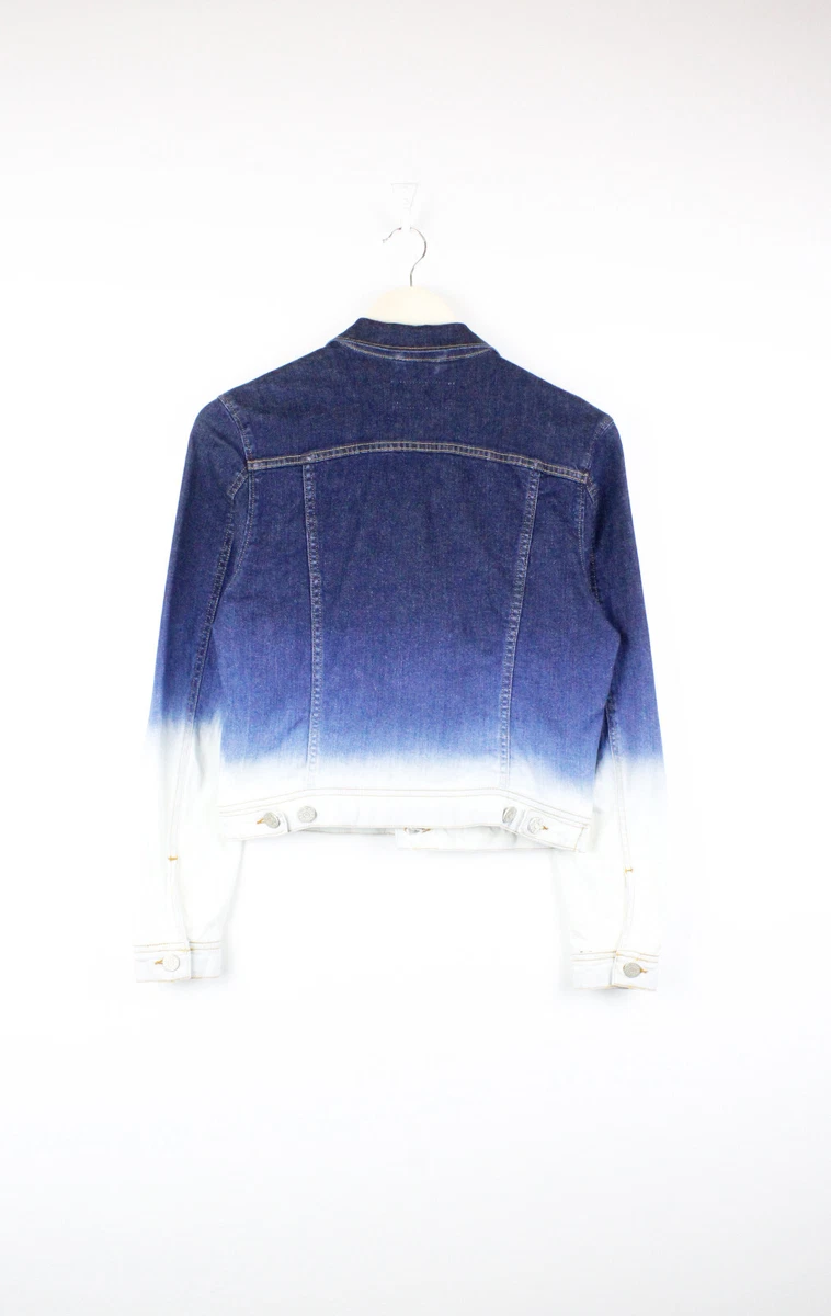 Womens Acne Studios Stace Degrade Jeans Denim Track Jacket 36 size