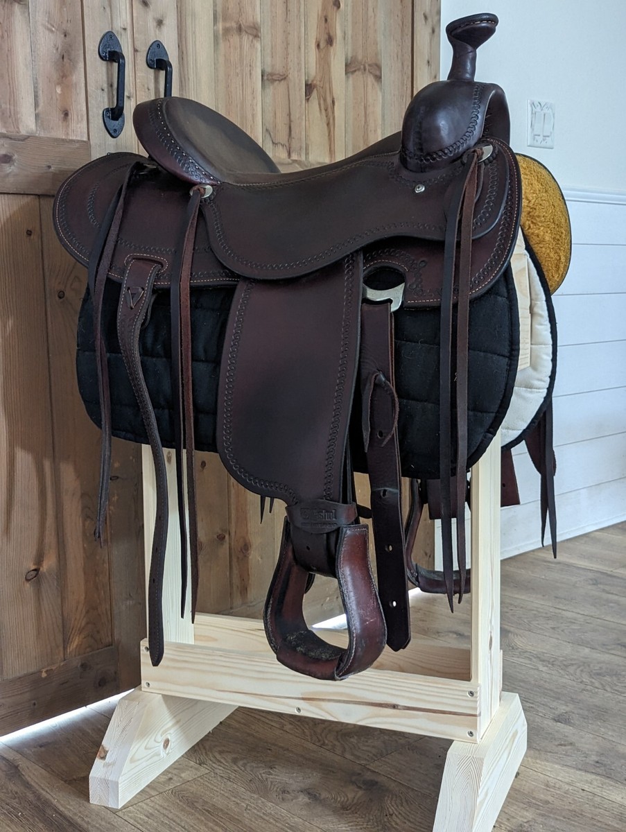 Support En Bois Pour Selle Western - Dimensions 31.1x14.37x6.89 Pouces