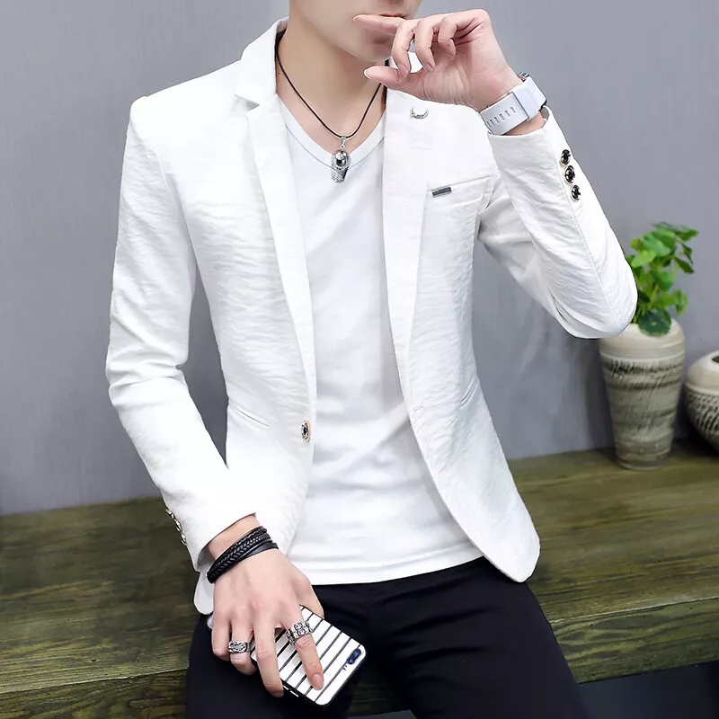 White short cheap blazer jacket