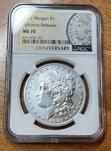 2021-P MORGAN SILVER DOLLAR NGC MS70 ADVANCE RELEASES HARD TO FIND- RARE