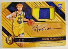 NICO MANNION RC /25 AUTO GOLD STANDARD PANINI CHRONICLES BASKETBALL 2020 2021