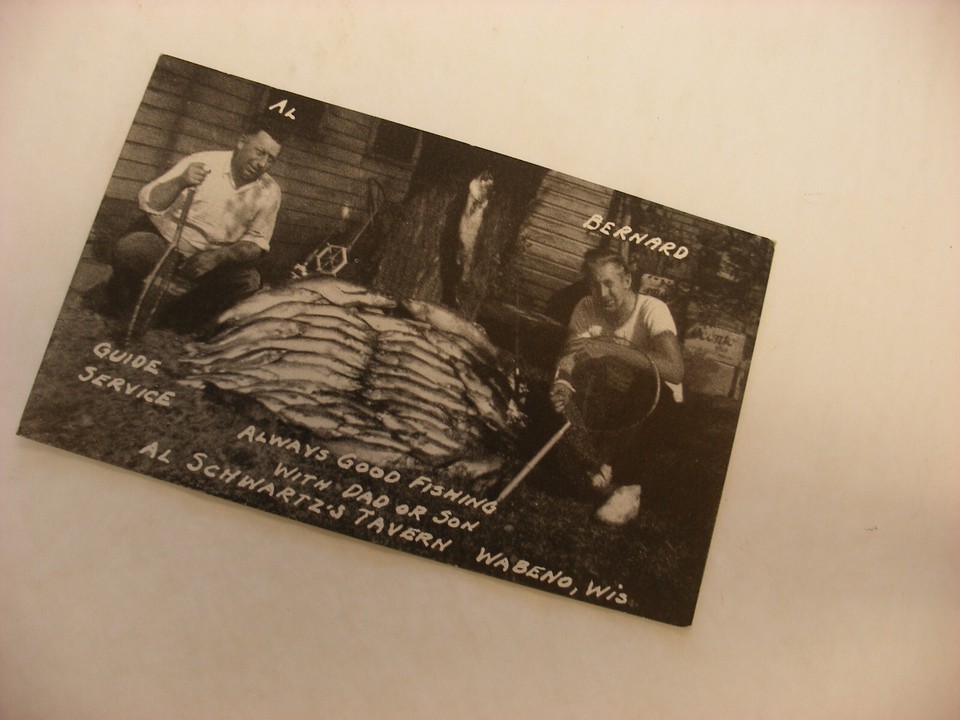 Vintage Postcard Al Schwartz's Tavern Fishing Wabeno Wisconsin WI 3513 eBay