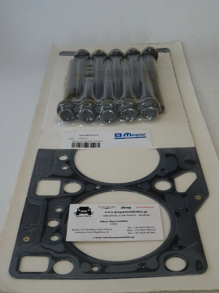 Junta de culata 1,10 mm Jeep Wrangler JK 07-18 2,8CRD 68148619AA nueva OEM Mopar Foto 2 de 4