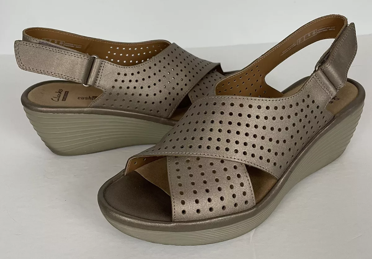 Perforated wedge sandal sale