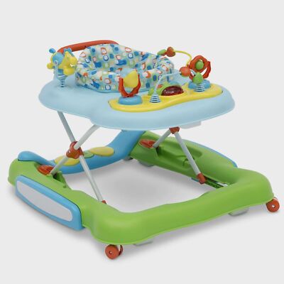 4-In-1 Discover & Play Musical Walker By Delta Children Blue Green 360 Degree