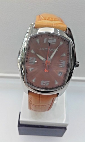OROLOGIO CHRONOTECH DONNA ACCIAIO PRISMA CINTURINO E QUADRANTE ARANCIONE  DATARIO | eBay