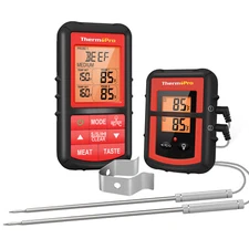 ThermoPro TP20BW Dual Probes, 500FT Wireless Meat Turkey Thermometer, Steak Beef