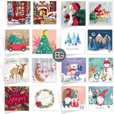 Tallon Festive Wonderland Square Xmas Christmas Cards, Box of 10, Choose Designs