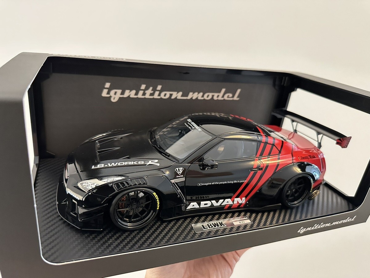 LB-WORKS Nissan GT-R R35 type 2 Black/Red IGNITION 1/18 LB-WORKS Nissan GT-R R35 type 2 Black/Red IGNITION 1/18