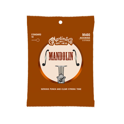 Martin M400 Standard Mandolin Strings, 80/20 Bronze Wound, 10-34