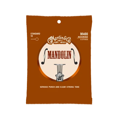 Martin M400 Standard Mandolin Strings, 80/20 Bronze Wound, 10-34 - Image 1 of 2