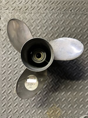 RECONDITIONED Laser 2 14 x 19 3 Blade LH Stainless Outboard Prop 48-16543-19