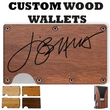 Jimmy Buffett - Laser Engraved Wood Slim Wallet