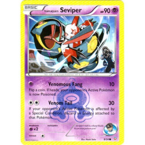 Pokemon Card Team Aqua's Seviper 9/34 Double Crisis NM