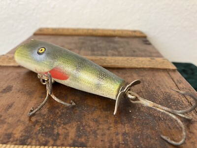 Vintage Fishing Lure Wooden Original Topwater Plug Fishing | eBay