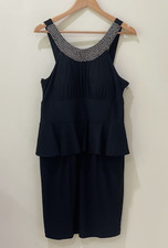 Jackie Jon New York Women's Designer Dress Mid Length Black Size 16 Wedding