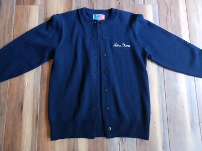 WOMENS NORTE DAME SCHOOL SWEATER SIZE 18 BUTTON-DOWN SCHOOL UNIFORM COLLEGE