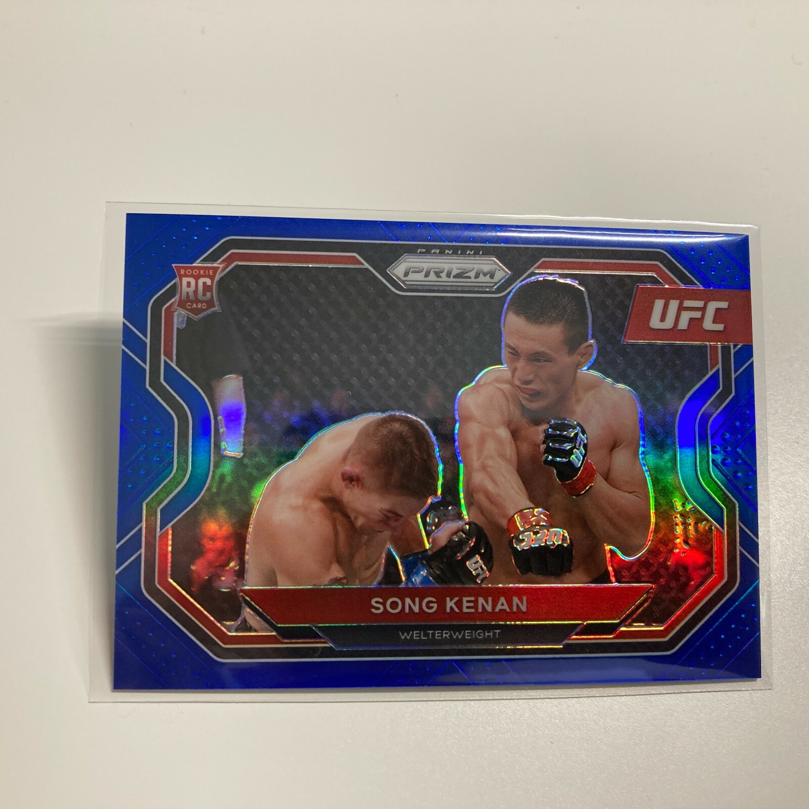 Song Kenan 2021 Panini Prizm UFC Blue Refractor RC Rookie Card 150/199 #167