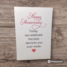 Happy Anniversary Greeting Card Love Romance Him Her Sarcastic Blank Inside HM