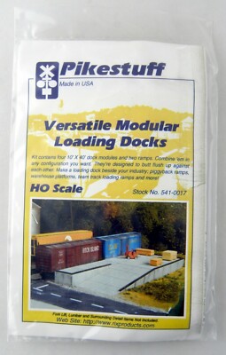 HO Scale Versatile Modular Loading Docks Kit - Pikestuff #541-0017