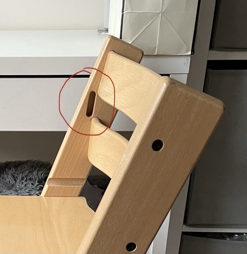 Juego de bebé Stokke Tripp Trapp Off White - Estilo antiguo con barra de seguridad frontal de madera - Imagen 2 de 7