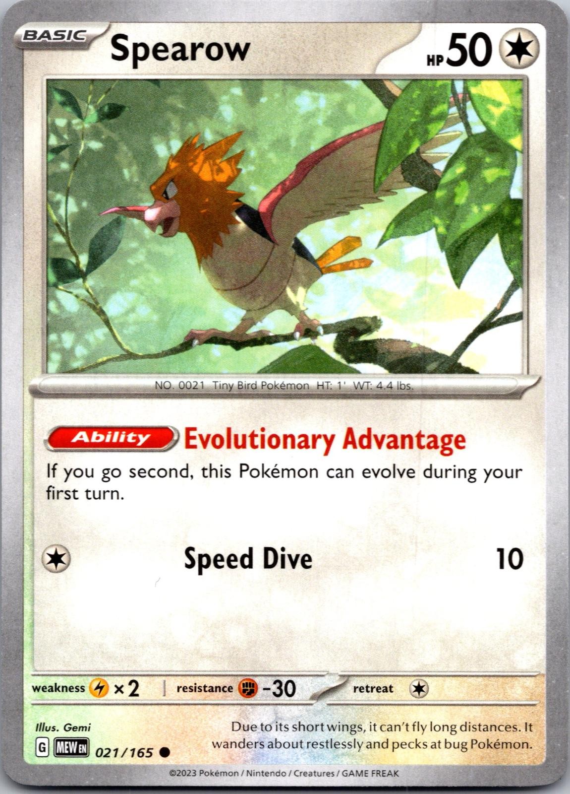 Spearow 151 021/165 NM Pokemon