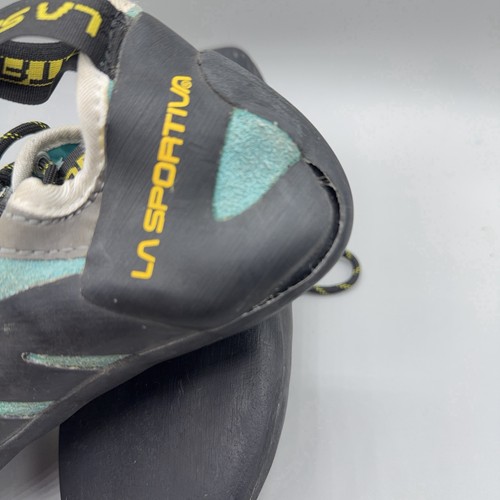 La Sportiva Womens 7.5 Tarantulace Climbing Shoes Teal Gray Leather Gorpcore - Picture 5 of 9