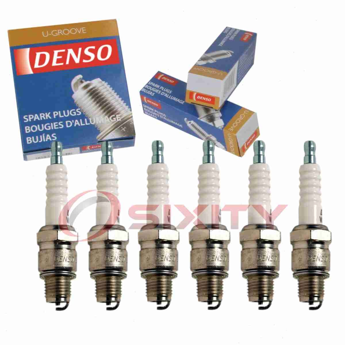6 pc DENSO 4025 Standard U-Groove Spark Plugs for XS4092 W22FS-U 5110 4092 mn
