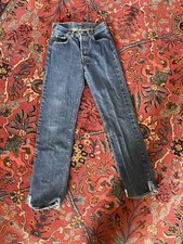 Vintage Levi  s Selvedge 25x29 501 Jeans Dark Stone Washed Big E