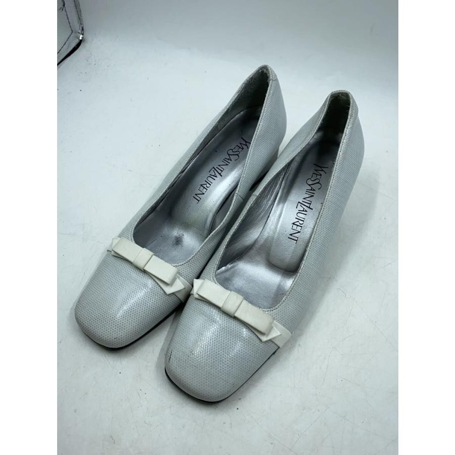 Saint Laurent decolte tacco YSL EU35 5 US5 5 nastro bianco 08833a