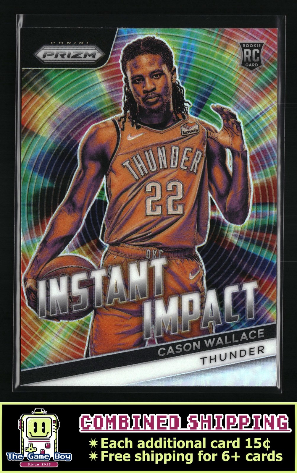 2023-24 Panini Prizm Instant Impact Prizms Silver #15 Cason Wallace Thunder