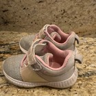 Nautica Sneakers Pink Gray Athletic Hook & Loop Logo Man Made Low Top US 5 — photo 3