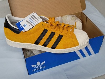 Adidas Superstar 80s Yellow Mustard G61072 Mens Size 11 NEW WITH TAGS! BOX!