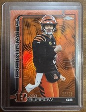 2025 Topps Chrome Joe Burrow Orange Etch Var /25 Color Match  First on Market