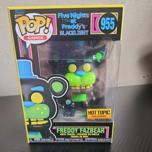 Funko Pop Freddy Fazbear Five Nights at Freddy's FNAF Hot Topic Blacklight #955