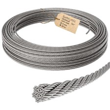 Wire rope 50m Stainless steel V4A 316 4mm 7x7 Ropes stainless for trellis system