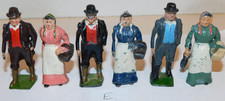 Old BRITAINS Lead 1950s, Farmers Farmer's Wives, 501, 502, 503, 6 Pieces E