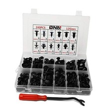240pcs Car Push Retainer Clips, Plastic Bumper Clip Fender Clip, Door Trim