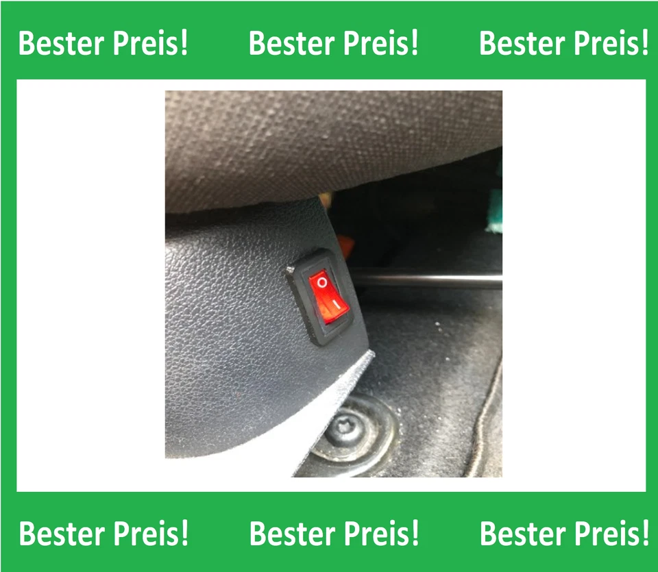 Ford Sitzheizung Schalter Ersatz für Fiesta, Transit, Mondeo, Fusion uvw. *ROT* - Bild 4 von 4