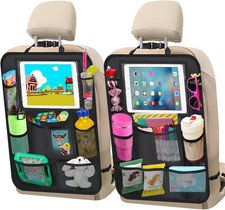 Car Backseat Organizer  2 Pack Car Organizer Back Seat with 11" Tablet Holder, 1