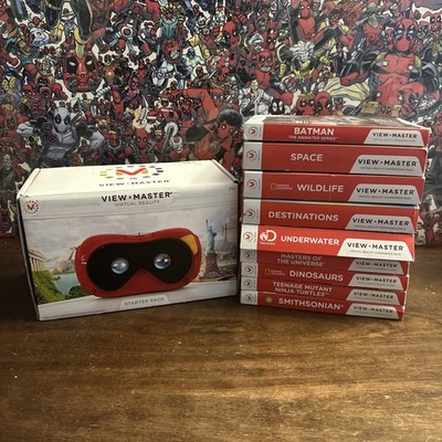 Mattel View Master Virtual Reality Starter Pack W 9 Experience Packs Bundle