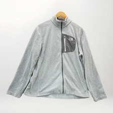 The North Face Jacket Mens Large Apex Fleece Full Zip Pockets Gray Comfort Warm